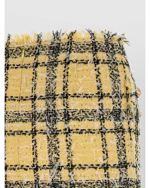 Balmain Metallic Embroidered Tweed Mini Skirt