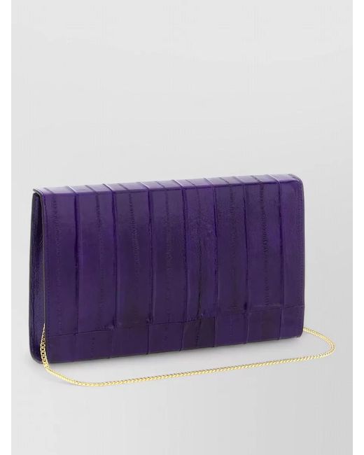 Giuseppe Zanotti Purple Tuxedo Clutch Bag Chain Strap Design
