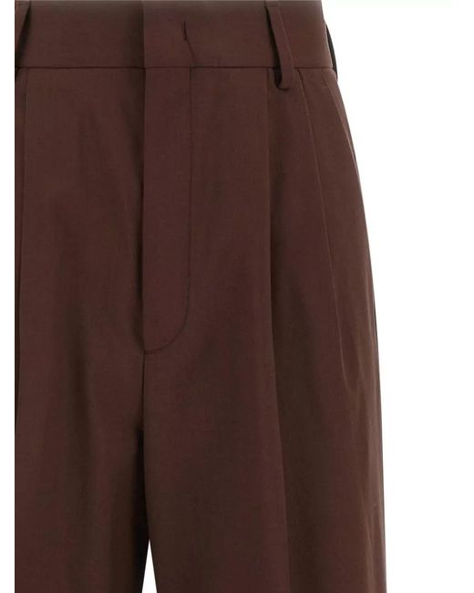 ARMARIUM Brown Clelia Pants Wide Leg Belt Loops