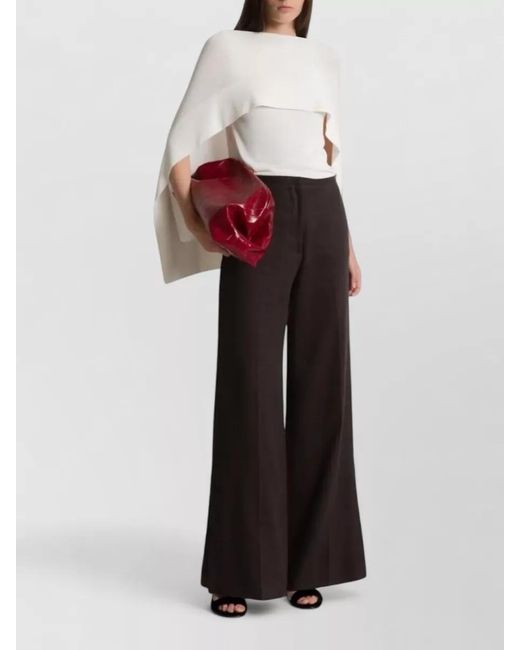 Alberta Ferretti White Cape Top