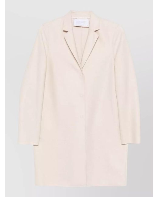 Harris Wharf London Natural Virgin Wool Single-Breasted Coat