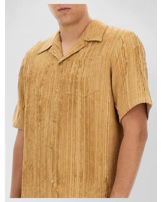 Séfr Blue Dalian Short Sleeve Shirt Chest Pocket for men