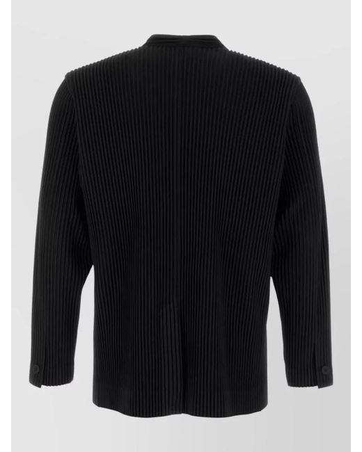Homme Plissé Issey Miyake Black Polyester Blazer for men