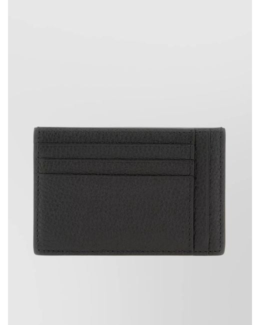 Gucci Black Leather Textured Card Holder for men