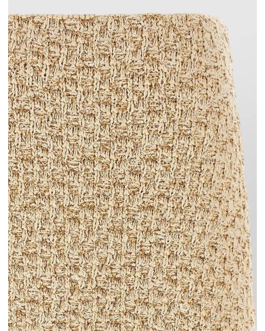 Fabiana Filippi Natural Denim Tweed High-Waisted Skirt