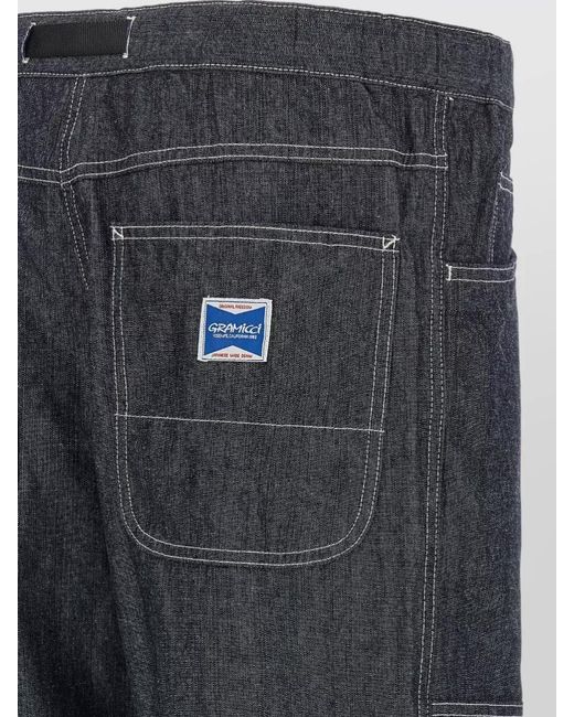 Gramicci Gray Japanese Chambray Straight Leg Double Knee Pants for men