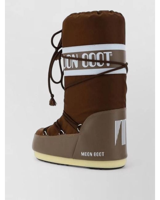 Moon Boot Brown Nylon Knee-High Boots