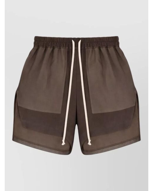 Rick Owens Brown Silk Boxers Shorts