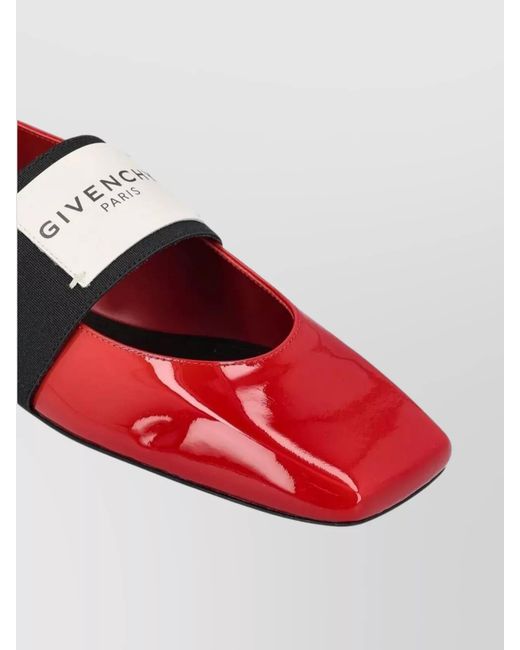 Givenchy Patent Leather Squared Ballerina Shoes