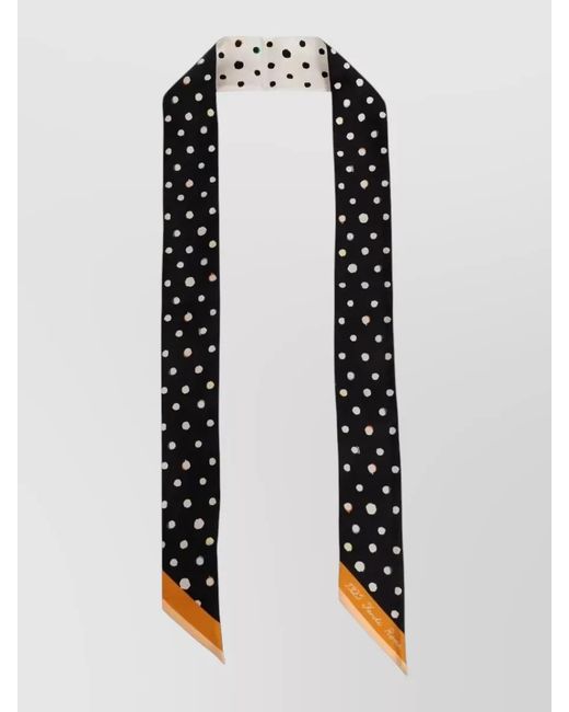 Fendi Black Silk Two-Sided Scarf