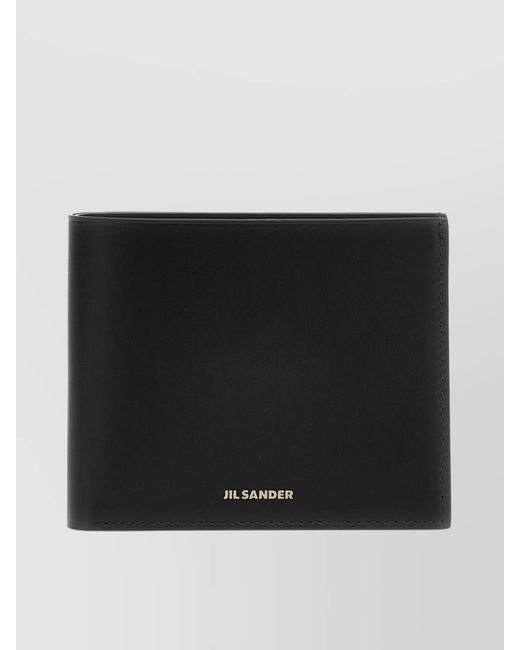 Jil Sander Black "Folded" Bi-Fold Wallet Design for men