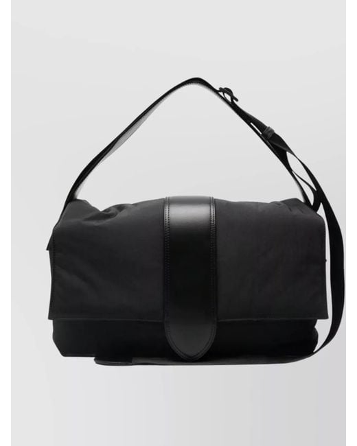 Jacquemus Black The Messenger Bambino Bag With Adjustable Shoulder Strap for men