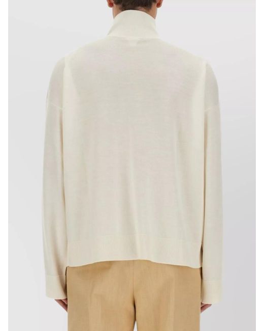 Bottega Veneta White Wool Turtleneck Sweater for men