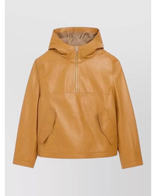 AMI Multicolor Hooded Coat Buttoned Back Detail Pockets for men