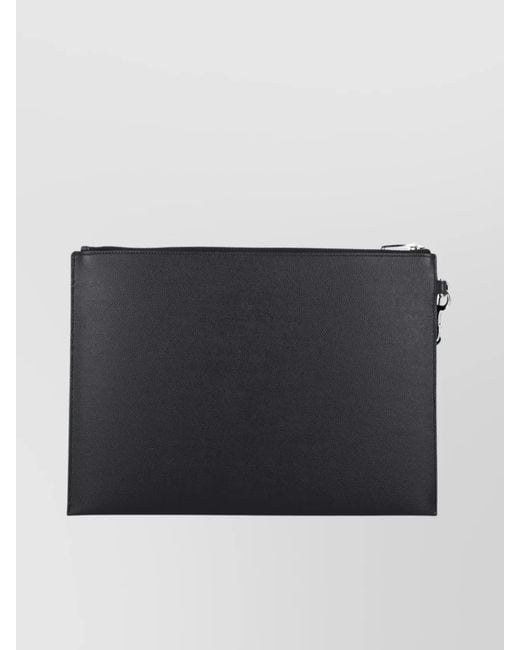 Saint Laurent Black Leather Zipped Tablet Holder for men