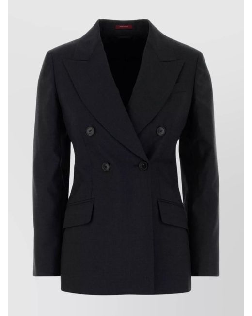 Gucci Black Charcoal Wool Blazer