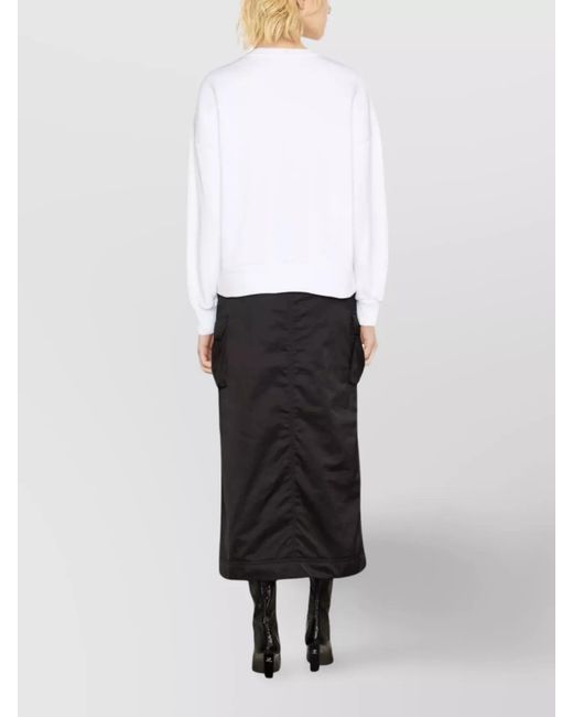 McQueen White Cotton Oversized Logo-Print Sweatshirt