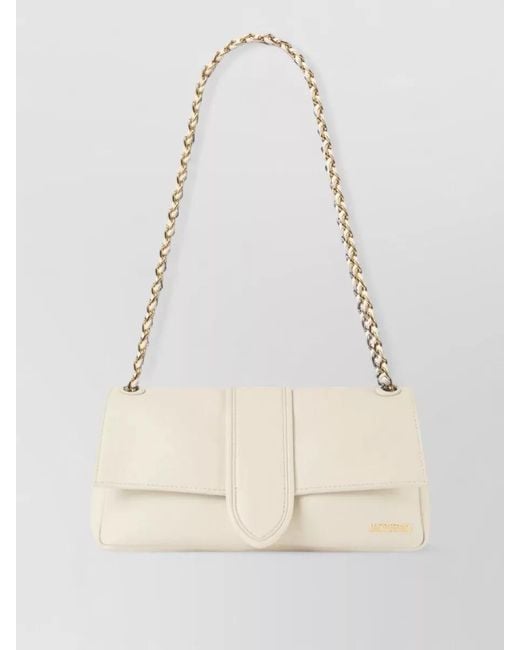 Jacquemus Natural Chain Strap Rectangular Shoulder Bag Clutch