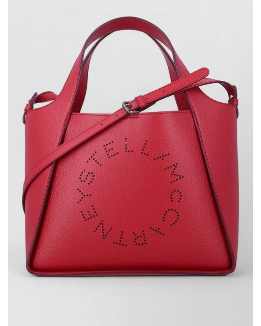 Stella McCartney Red Vegan Alter Mat Shoulder Tote Bag