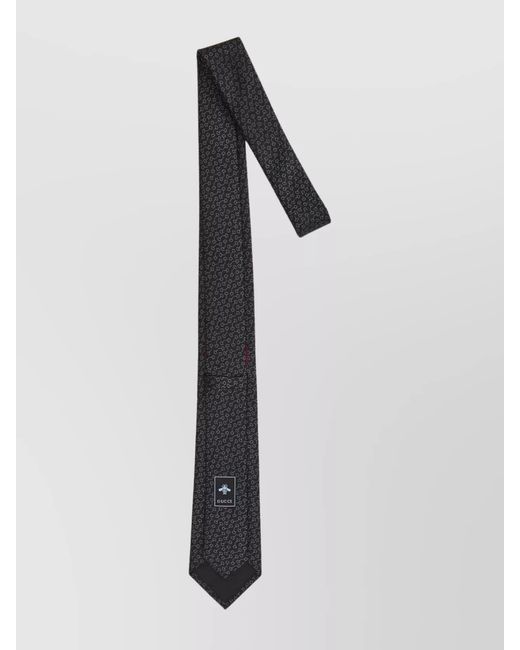 Gucci White Jacquard Silk Tie for men