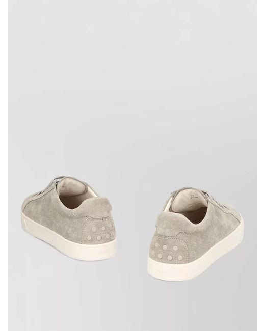 Tod's Natural Suede Lace Up Sneakers Minimal Design for men