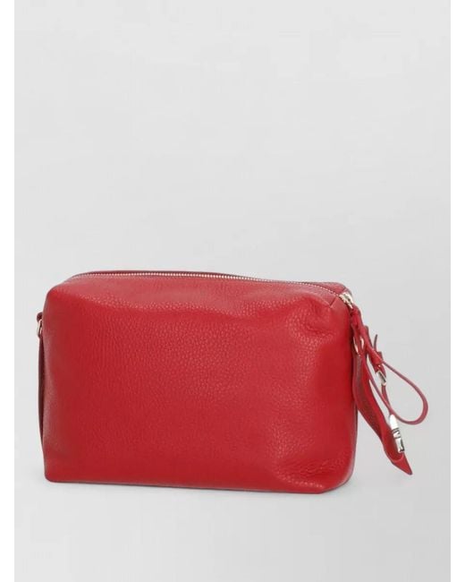 Coccinelle Red Leather Crossbody Shoulder Bag Hardware