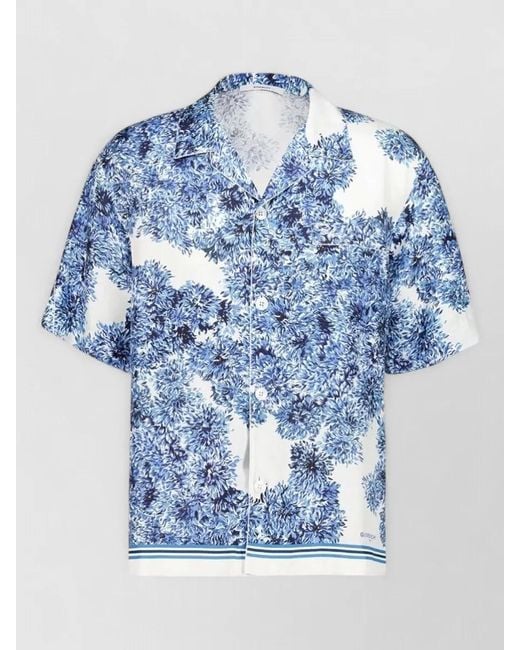 Givenchy Blue Silk Shirt for men