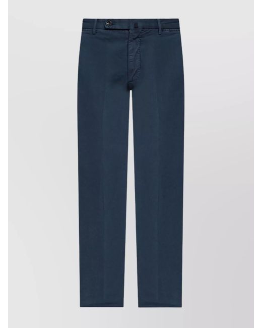Incotex Blue Trousers With Back Pockets And Belt Loops for men