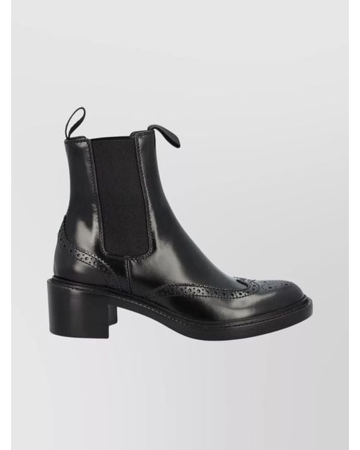 Saint Laurent Black Leather Chelsea Boots