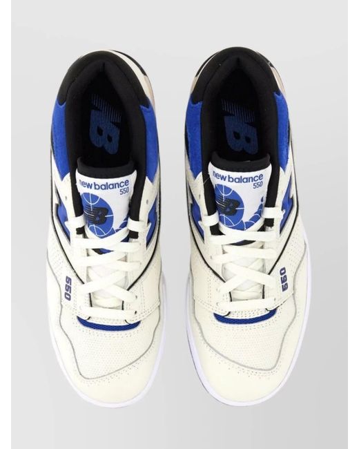 New Balance Blue Leather Low-Top Sneakers for men