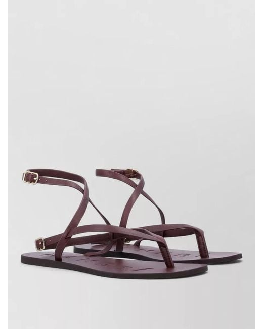 Manebí Multicolor Strappy Leather Thong Flat Sandal