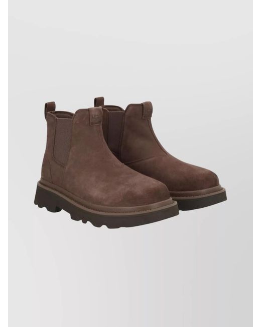 Ugg Brown Leather Chelsea Boots for men