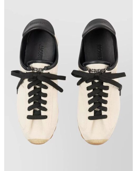 Jacquemus Multicolor Leather Lace Up Sneakers Lambskin Trim