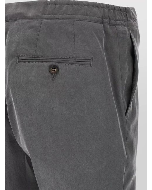 Pal Zileri Gray Capsule Trousers Button Detail Side Pockets for men