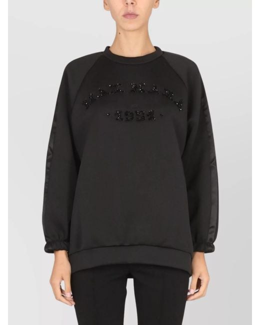 Max Mara Black Crystal-Embellished Jumper