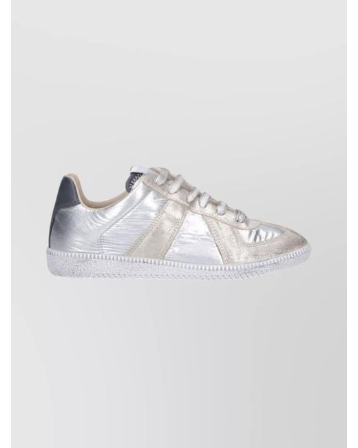 Maison Margiela Metallic Iridescent Low-Top Sneakers