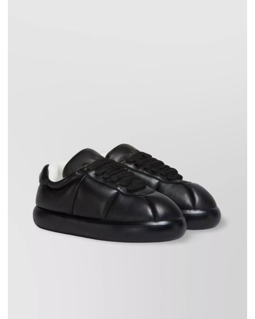 Marni Black Leather Low-Top Sneakers for men
