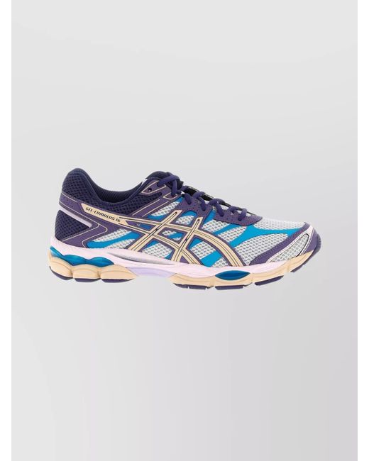 Asics Blue Leather Low-Top Sneakers