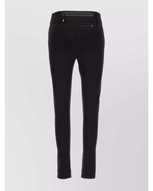 Moncler Black High-Rise Slim-Fit Technical Leggings