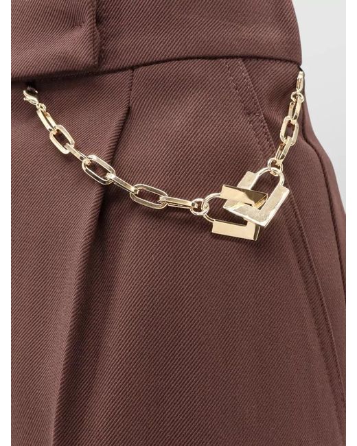 Elisabetta Franchi Purple High-Rise Tailored Shorts