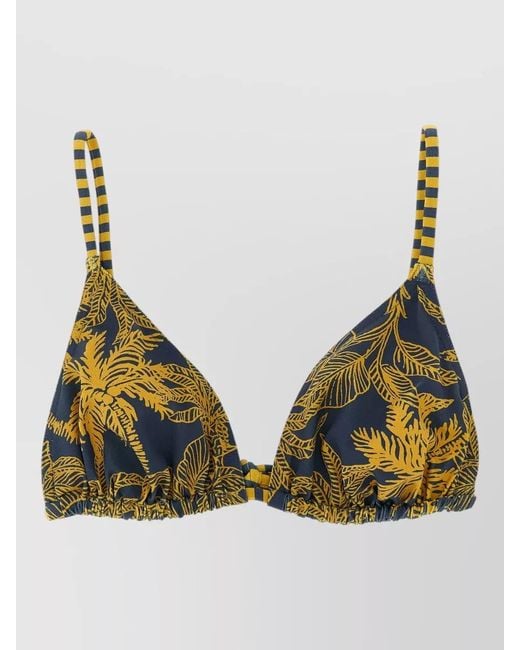 Eres Natural Hamac Triangle Bikini Top Adjustable Straps Tropical