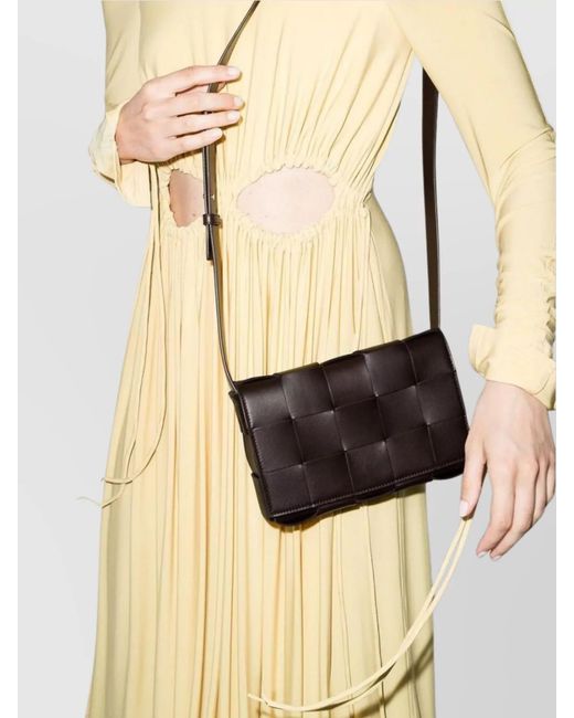 Bottega Veneta Black Cassette Lambskin Shoulder Bag