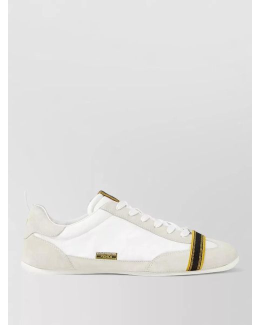 Fendi Natural Wrap Trainers Lace Up Slim Sole for men