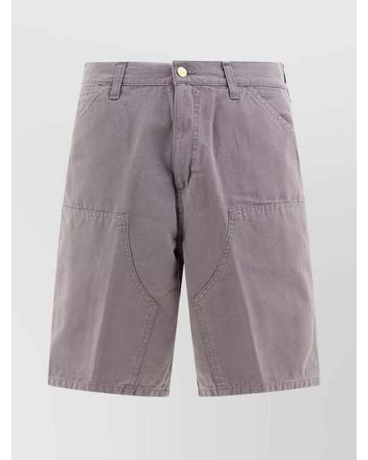 Carhartt Gray Cotton Double Knee Cargo Shorts for men
