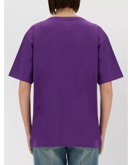 Valentino Purple Printed Cotton T-Shirt