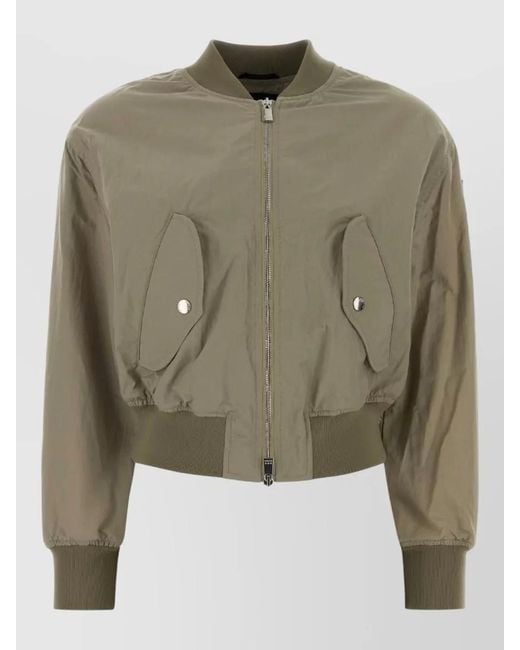 Tatras Green Nylon Ottamota Bomber Jacket Front Pockets