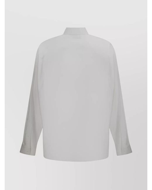 Balenciaga White Cotton Logo Shirt for men