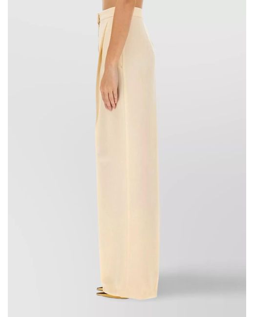 Max Mara Natural Silk Regular-Fit Wide-Leg Trousers