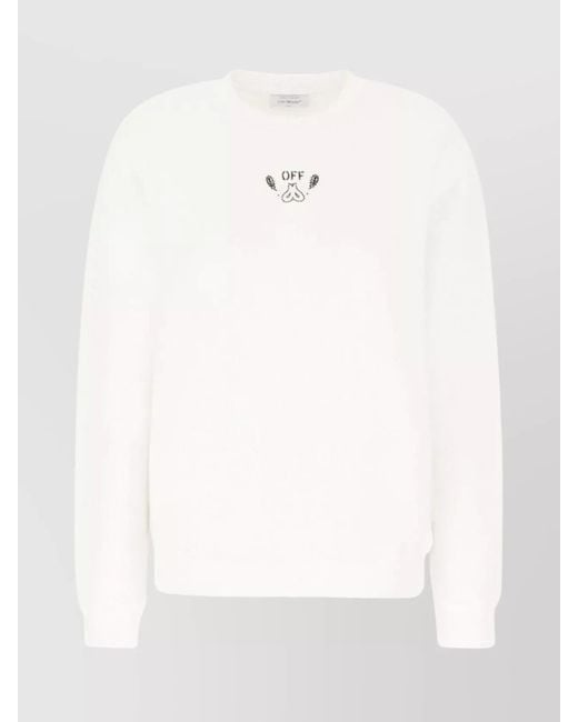Off-White c/o Virgil Abloh White Organic Cotton Oversized Logo-Print Sweatshirt
