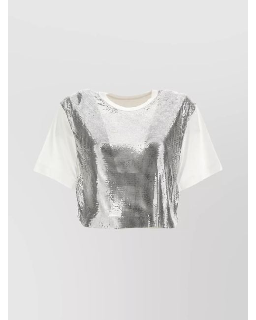 Rabanne Gray Metal Mesh Top